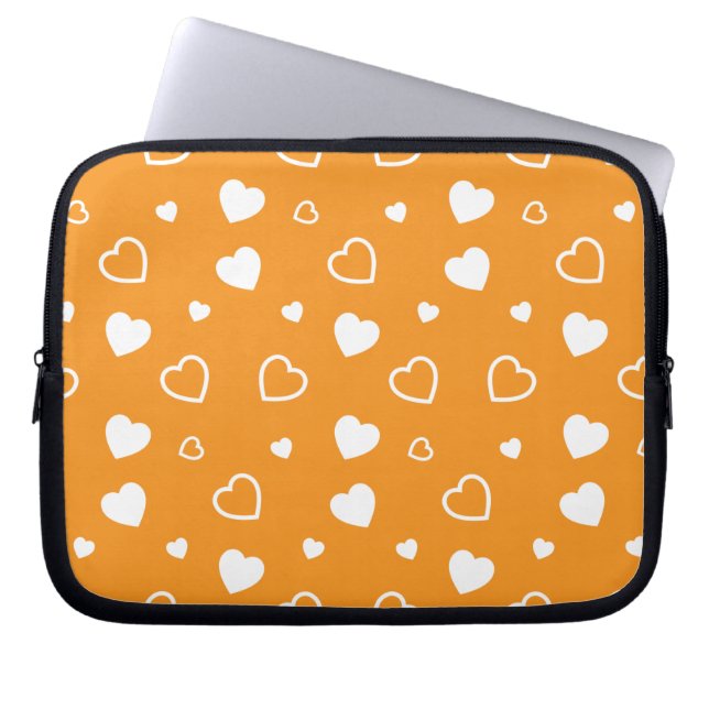 Stylised hearts pattern 8 laptop sleeve (Front)