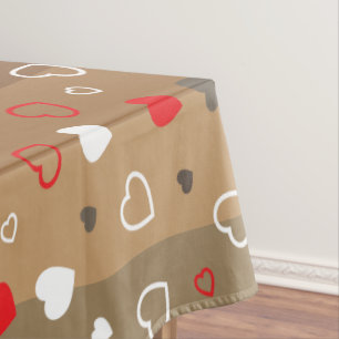 Stylised hearts pattern 9 tablecloth