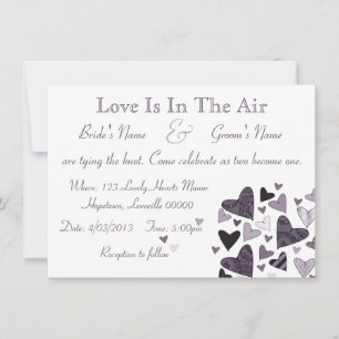 Stylised Hearts Wedding Invitation