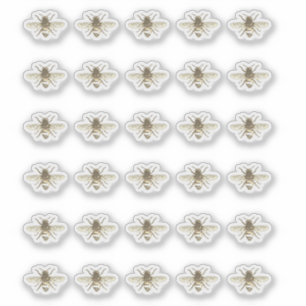 Stylised Honeybee Beekeeper Stickers