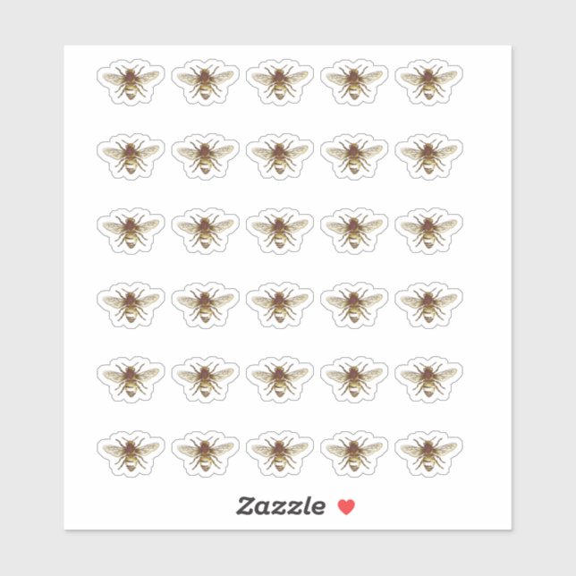 Stylised Honeybee Beekeeper Stickers (Sheet)