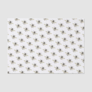 Stylised Honeybee on White Tissue Paper