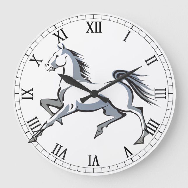 Stylised Horse Wall Clock (Front)