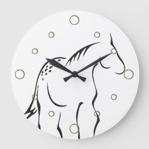 Stylised Horse Wall Clock