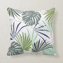 Stylised illustration popular plants cushion