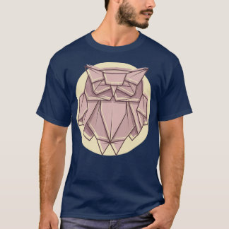 Stylised illustration with paper origami of owl T-Shirt