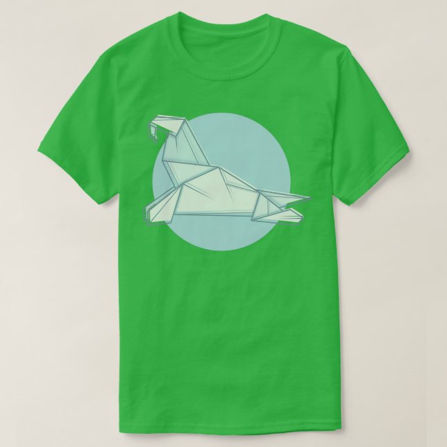 Stylised illustration with paper origami of walrus T-Shirt (Design Front)