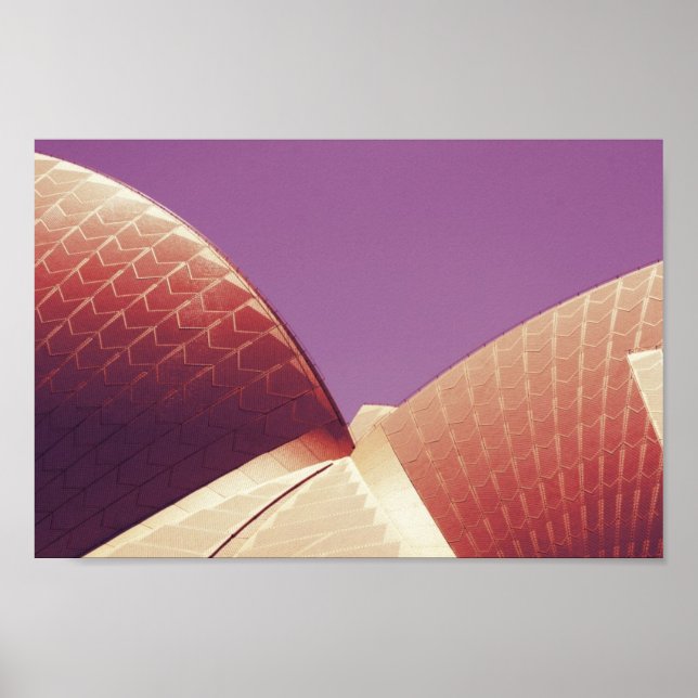 Stylised image of the Sydney Opera House Poster (Front)