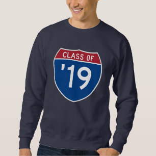 Stylised Interstate sign Class of 2019 Sweatshirt