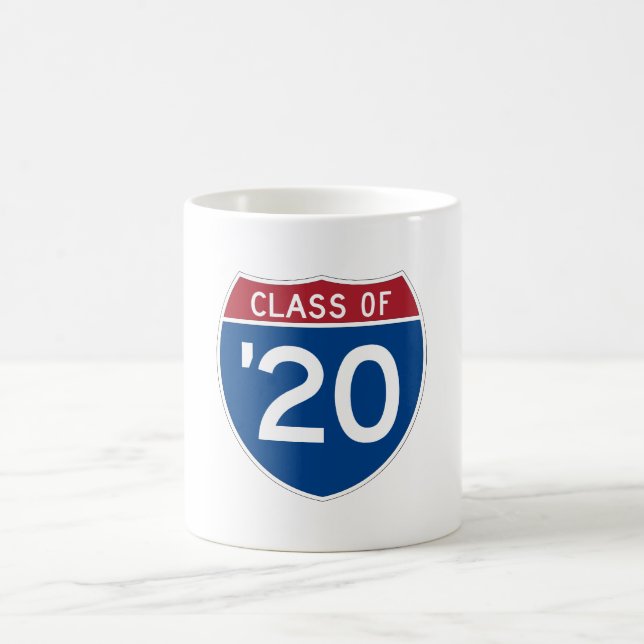 Stylised Interstate sign | Class of 2020 Coffee Mug (Center)