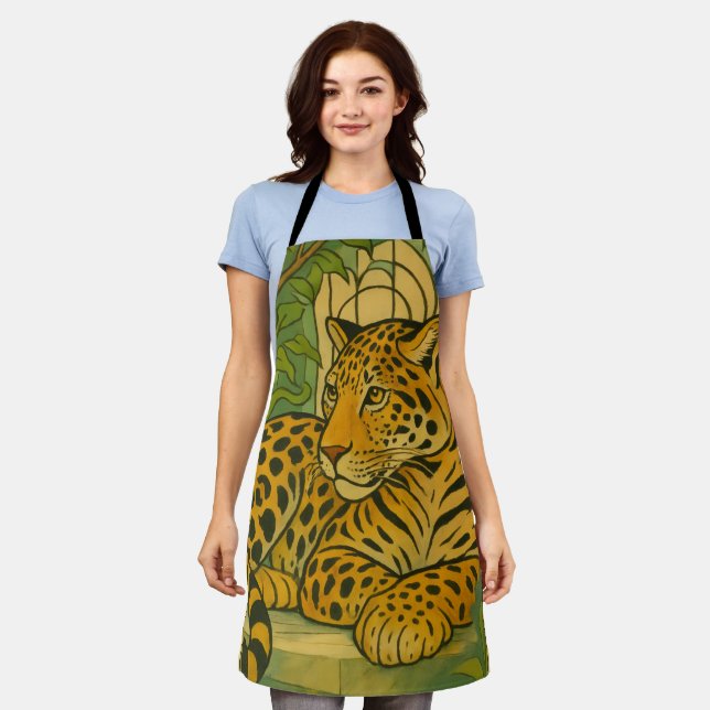 Stylised Jungle Elegance Apron (Worn)