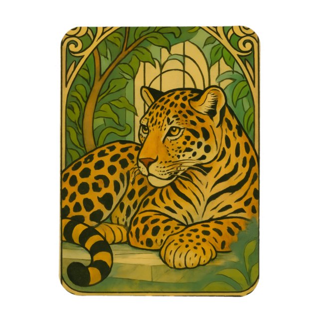 Stylised Jungle Elegance Magnet (Vertical)
