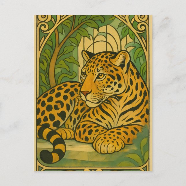 Stylised Jungle Elegance Postcard (Front)
