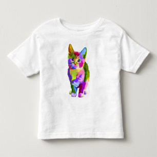 Stylised Kitten Prismatic Design-32345 Toddler T-Shirt
