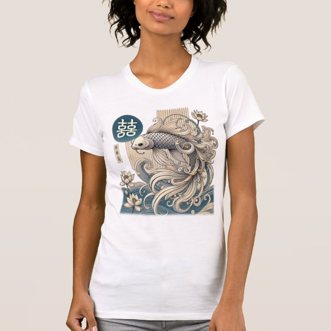 Stylised Koi Fish T-Shirt (Front)