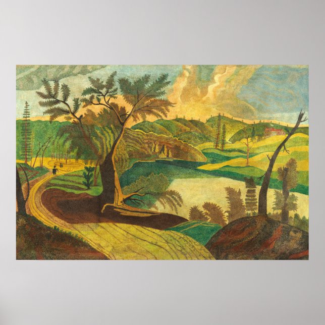 Stylised Landscape - American Fine Art Poster (Front)