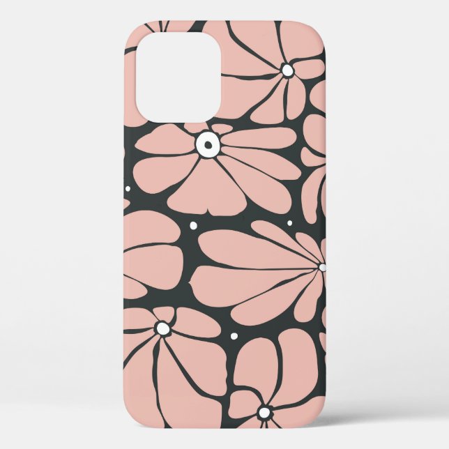 Stylised large blossoms, seamless floral pattern. Case-Mate iPhone case (Back)