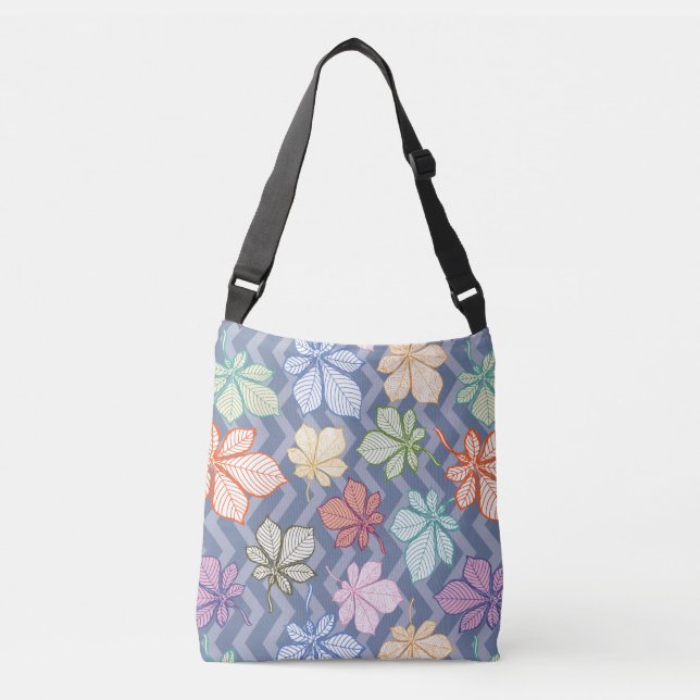Stylised Leaves Crossbody Bag (Front)