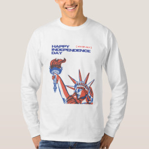 Stylised Liberty Torch for Independence Day T-Shirt