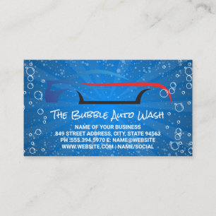 Stylised Logo Minimalist Car Logo Bubbles Business Card