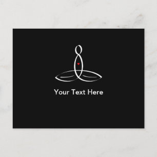 Stylised meditation with customisable text postcard