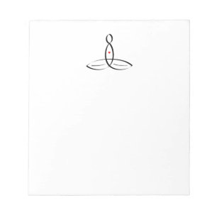 Stylised meditator notepad