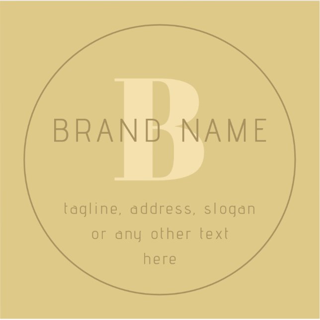 Stylised Modern Minimal Gold Return Address  (Front)