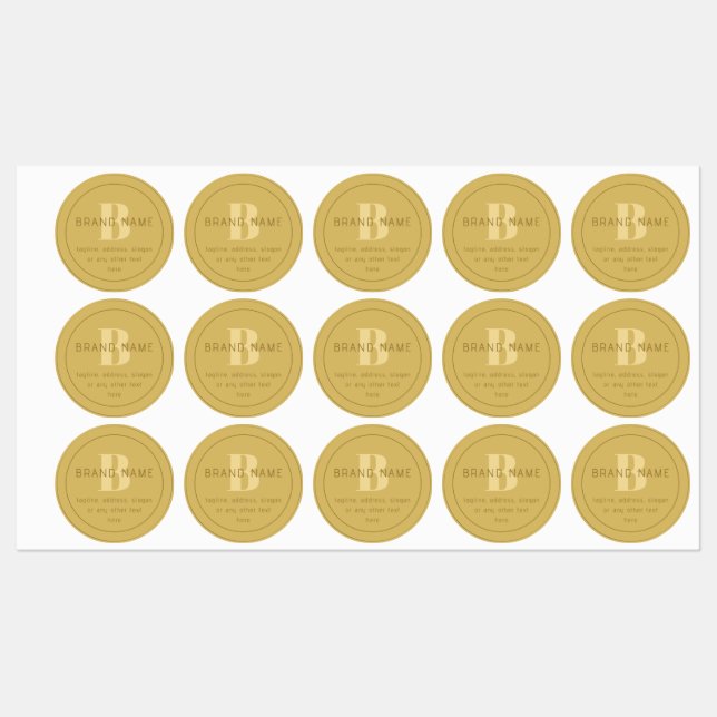 Stylised Modern Minimal Gold Return Address  (Sheet)