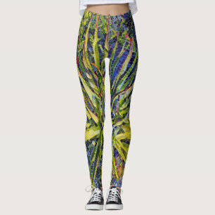 Stylised Mosaic Aloe Leggings