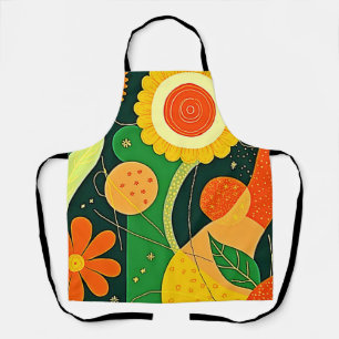 Stylised Nature Pattern Apron