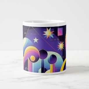 Stylised night sky large coffee mug