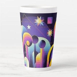 Stylised night sky latte mug