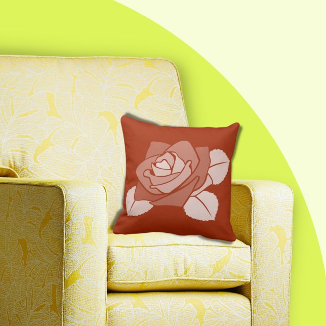 Stylised Orange Rose Blossom Cushion (Creator Uploaded)