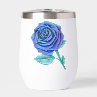 Stylised Oversized Rose - Indigo