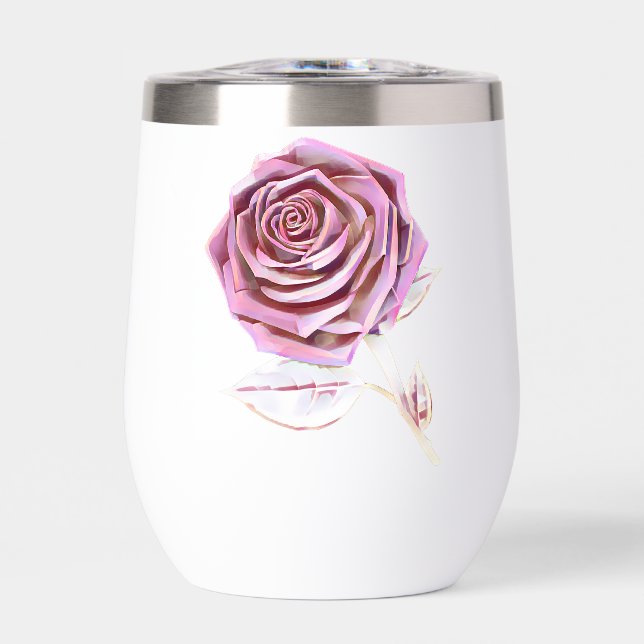 Stylised Oversized Rose - Platinum Pink (Front)