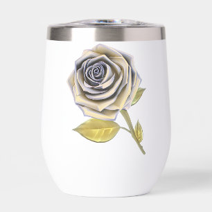 Stylised Oversized Rose - Yellow Gold