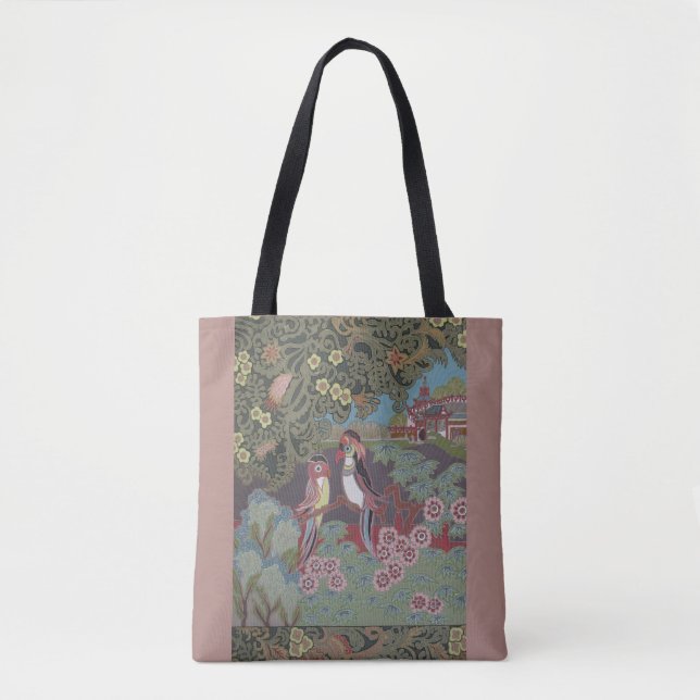 Stylised Parrots in Garden Tote Bag (Front)