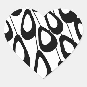 Stylised Peacock Modern Heart Envelope Seal