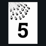 Stylised Peacock Modern Wedding Table Number Cards<br><div class="desc">Modern. Minimal. This collection uses stylised peacock feathers to create an elegant look for your special day. Please customise with the numbers you need,  and add to your cart one card at a time.</div>