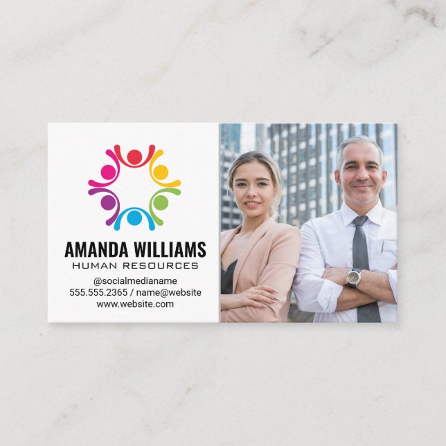 Stylised People | Business People Custom Template Card (Front)