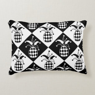 Stylised Pineapple Harlequin Doodle Pattern Decorative Cushion