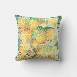 Stylised Pineapples Palm Pattern Cushion Pillow