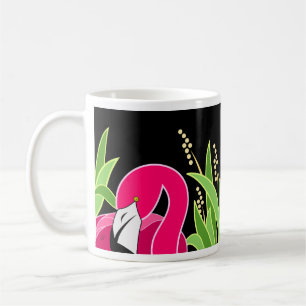 Stylised Pink Flamingo Bird Coffee Mug