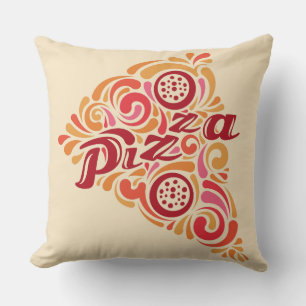 Stylised Pizza throw pillows