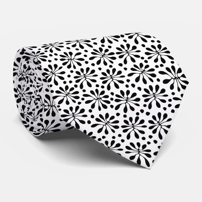 Stylised Plant Pattern 020818 Tie (Rolled)