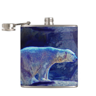 Stylised Polar Bear Hip Flask
