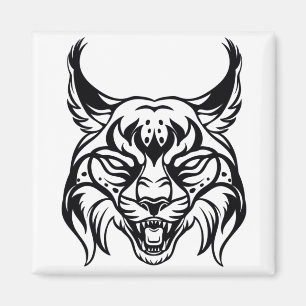 Stylised portrait of Bobcat Magnet