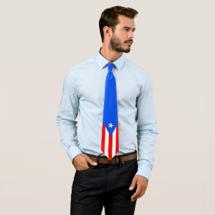 Stylised Puerto Rico Flag Tie
