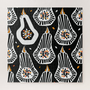 Stylised Pumpkins Seeds: Seamless Design Jigsaw Puzzle