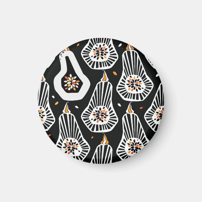 Stylised Pumpkins Seeds: Seamless Design Magnet (Front)